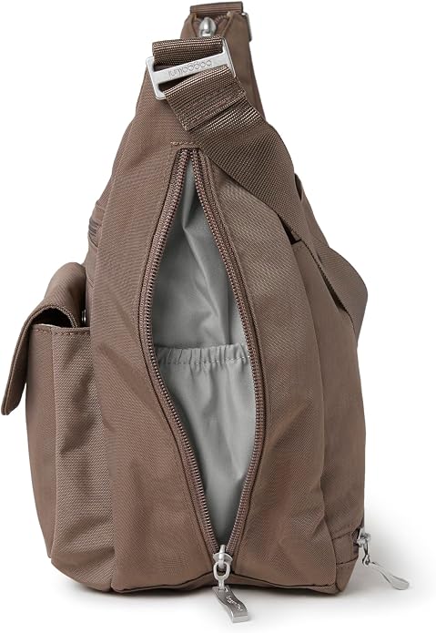 Baggallini womens Everywhere Bagg Crossbody Women 11x9 Lightweight Nylon Hobo Water-resistant Travel Bag W/Rfid