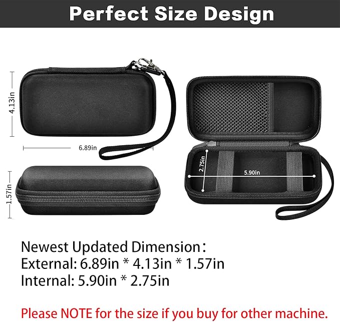 Case for Anker Magnetic Battery 10,000mAh Foldable Wireless Portable Charger, 633/622/621/321 5,000mAh Power Bank (MagGo) Holder, Storage for Baseus 6000mAh Cell Phone Power Delivery -Case Only-Black