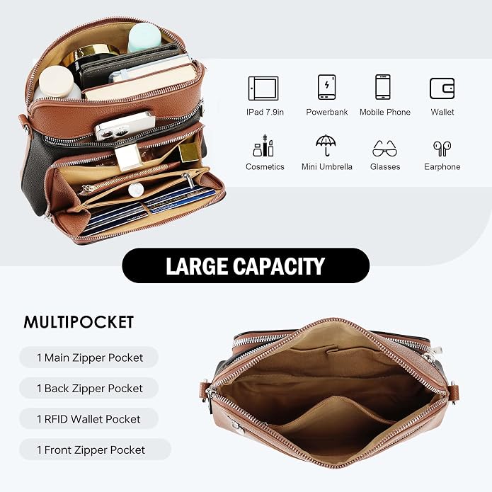Crossbody Purses for Women Small Crossbody Bags for Women with Built in RFID Wallet