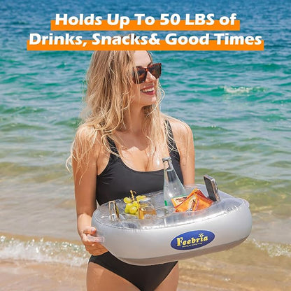 Inflatable Floating Drink Holder for Pool Party Beach hot tub