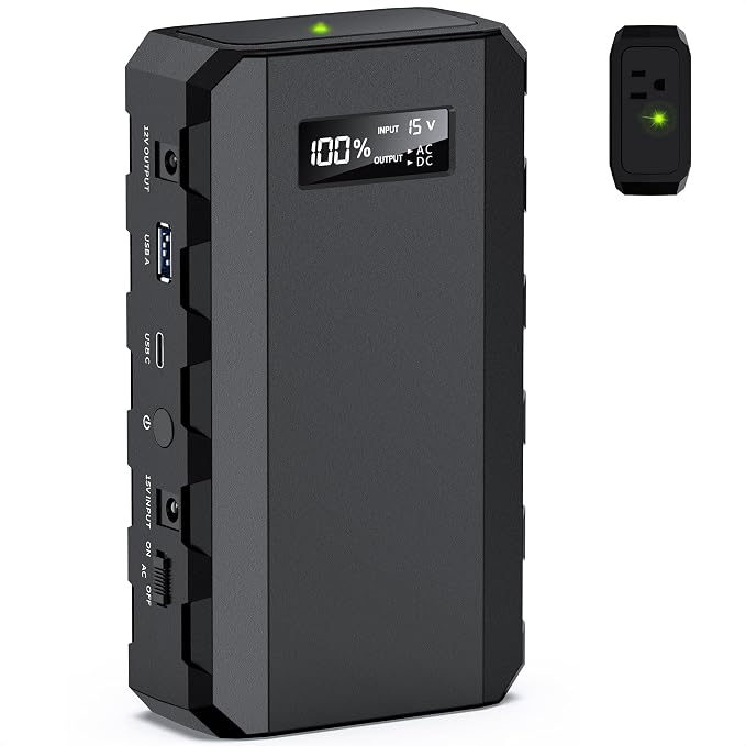 Apowking Power Bank with AC Outlet, 65W Portable Laptop Battery Bank Fast Charging, 88.8Wh 24000mah Power Station for Outdoor Camping PowerBank Travel Home Power Backup