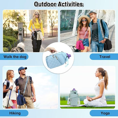 AGLOD Water Bottle Carrier Bag with Strap, Water Bottle Holder Crossbody Bags for Women Men for Walking, Hiking,Cycling