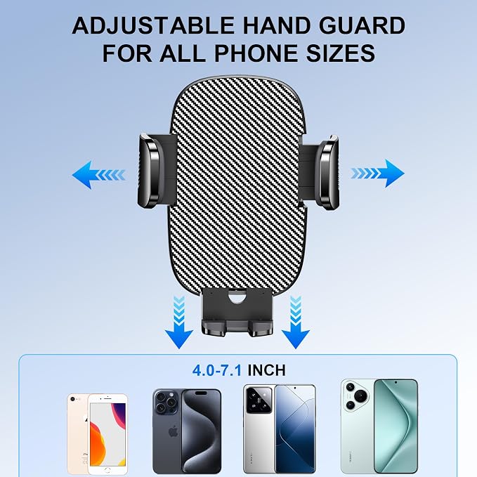 Phone Holder Car Mount for iPhone [Powerful Suction] Phone Mount for Car Dashboard Windshield Air Vent Universal Accessories [Thick Cases Friendly] Automobile Phone Holder Fit iPhone Smartphone