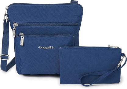 Baggallini Pocket Crossbody Bags for Women 8x8 Small Lightweight Durable Water-resistant Travel Purse W/Rfid