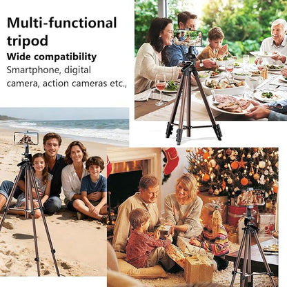 71" Camera Tripod,Lightweight Aluminum Phone Tripod with Wireless Remote, Phone Holder & Carry Bag, Portable Travel Camera Stand for Smartphones Canon Nikon DSLR Cameras, Max Load 6.6 lb (Rose Gold)