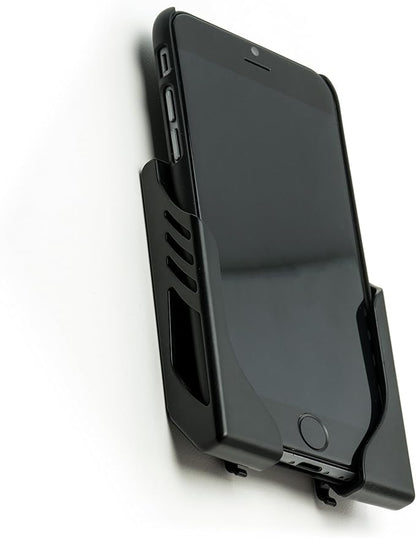 Dockem Damage-Free Wall Mount for iPhone: 14, 13, 12, 11, Pro, Plus, Mini, Pro Max, SE 2/3, XS/X, XS Max, XR, 8/7, 8/7+, S22, S21, S20: 3M Command Strip Adhesives: Koala Mount Wall Dock [Black]