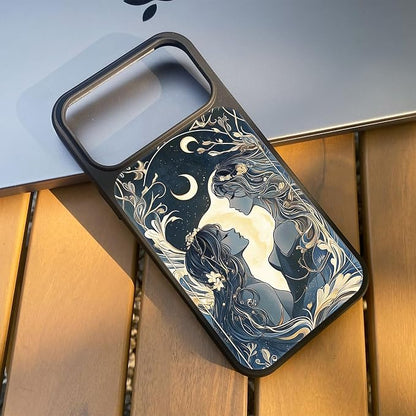 Constellation Series - Gemini Designs Magnetic for iPhone 17 pro max Case, Tarot Style Model Glass Phone Cover, Compatible with Magsafe - fits iPhone 17 pro max Case for Women