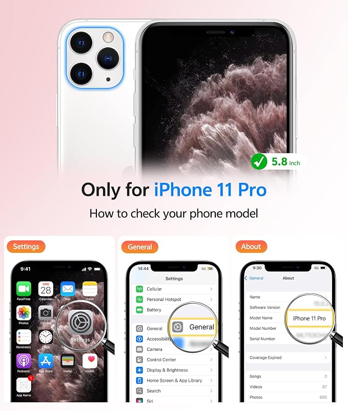 FNTCASE for iPhone 11 Pro Case: [Compatible with Magsafe] Translucent Matte Magnetic Phone Cover - Military Grade Drop Protection Shockproof Protective for iPhone 11Pro 2019 Cases - LightPink