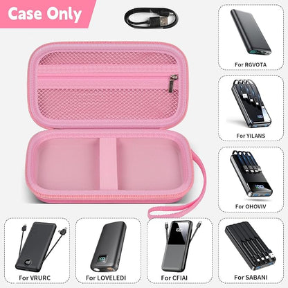 ANKHOH Portable Bank Charger Case for Charmast for VRURC for OHOVIV for SABANI for YILANS for CFIAI for LOVELEDI for RGVOTA for Miday for RONEGN for POIYTL for IAPOS Fast Charging Battery (Pink)