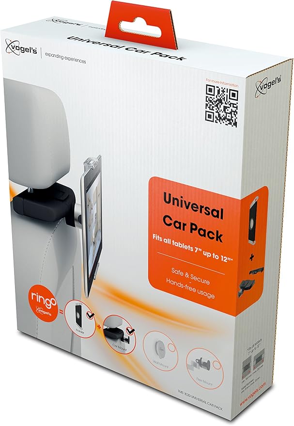 Vogel's iPad and Tablet Car Headrest Mount, Universal and Adjustable - TMS 1020 Rotating Mount