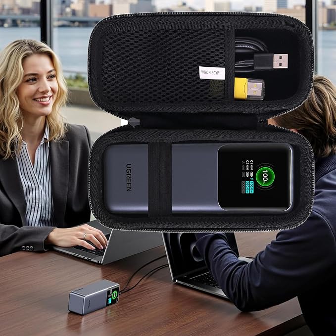 Hard EVA Carrying Storage Case Compatible with UGREEN Power Bank 25,000mAh 200W/UGREEN 20000mAh 165W Power Bank Charger Protective Travel storage box