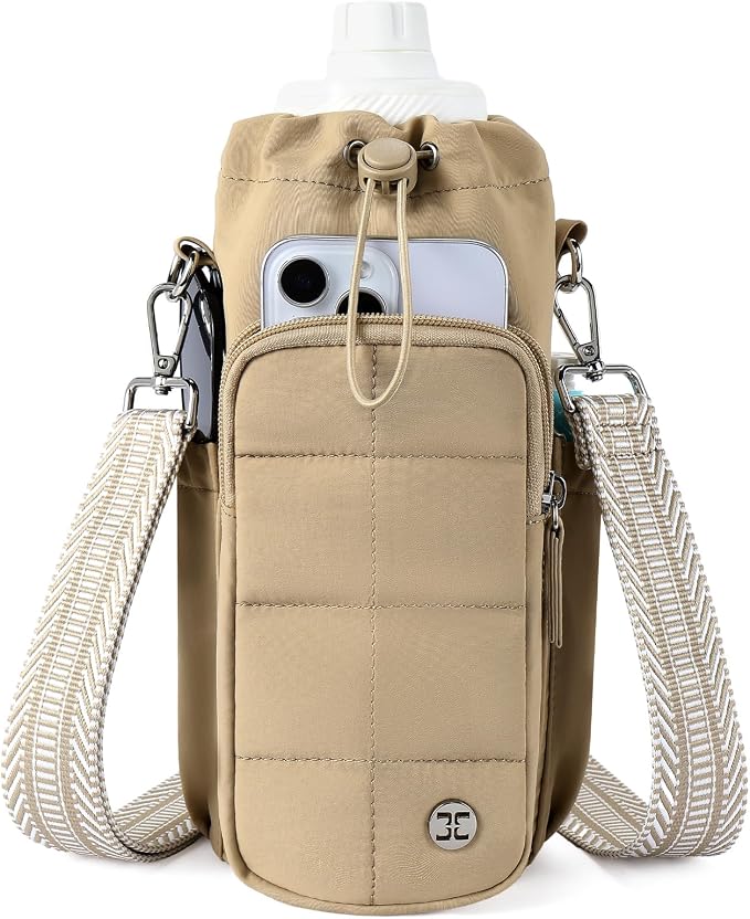 Telena Water Bottle Holder with Strap RFID Crossbody Bags for Women for Walking, Hiking, Cycling