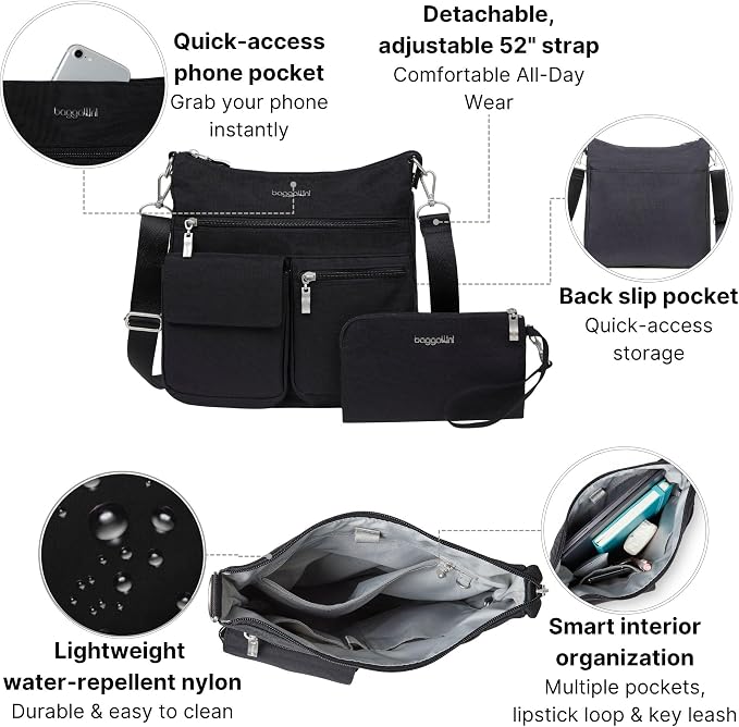 Baggallini Women's Modern Everywhere Slim Crossbody