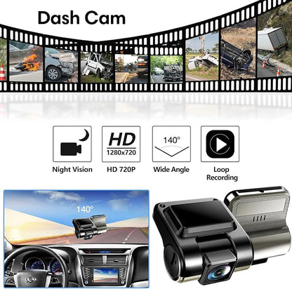 Double Din Car Stereo with Dash Cam,Compatible with Apple Carplay,Android Auto,7 inch Touch Screen Car Radio Receiver with Bluetooth, Mirror Link, Backup Camera, Navigation, FM, USB/TF/AUX