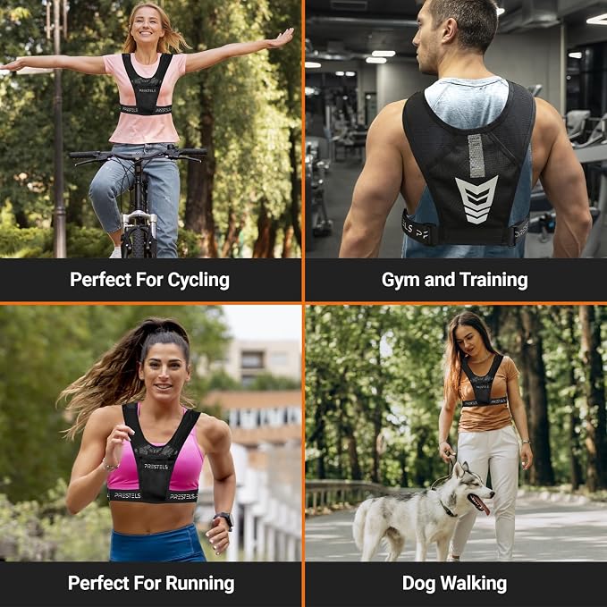 Running Vest Phone Holder - Reflective Running Vest for Men & Women - Adjustable & Breathable Design - Best Chest Pack Gear with Multiple Pockets for Phone, Water Bottle & Other Accessories