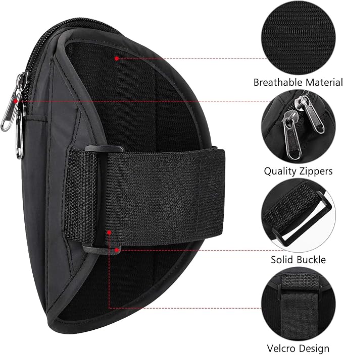 Simptech Running Phone Armband, Sweatproof Workout Phone Holder Fits iPhone 14/13/Pro Max/Plus/Mini/12/11/SE/XR