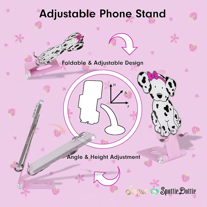 Sonix x Sanrio Character Phone Stand | Adjustable Cell Phone Holder, Desk Stand, Dock | Spottie Dottie