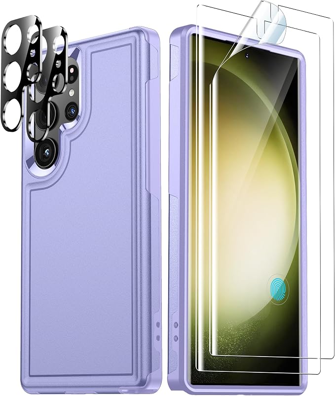 Temdan for Samsung Galaxy S23 Ultra Case Full Body Shockproof Case for S23 Ultra-Purple