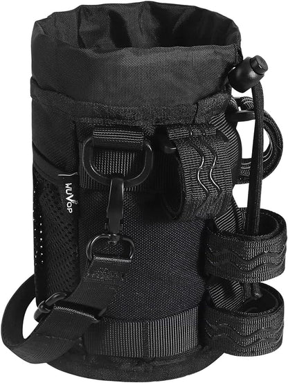 WUVOP Bike Cup Holder, Water Bottle Holder Handlebar for Bikes with Mesh Pockets, Universal Cycling Bicycle Water Bottle Drink Cup Cage for Cruiser, Scooter, Mountain Bike, Road Bikes, Wheelchair