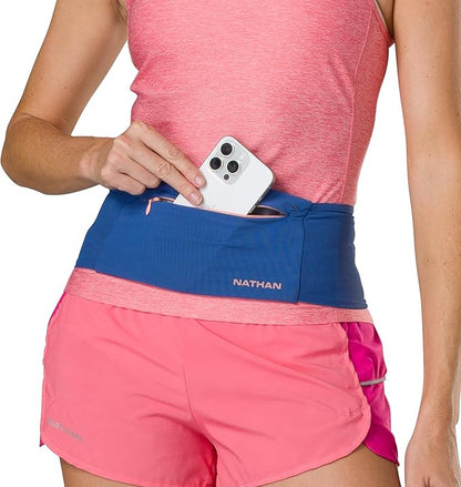 Nathan Zipster Max Running Belt, Running Belts for Women and Men, Bounce-Free Waist Pack with Extra Large Zipper Pocket, Smartphone Storage, Walking, Gym, Hiking
