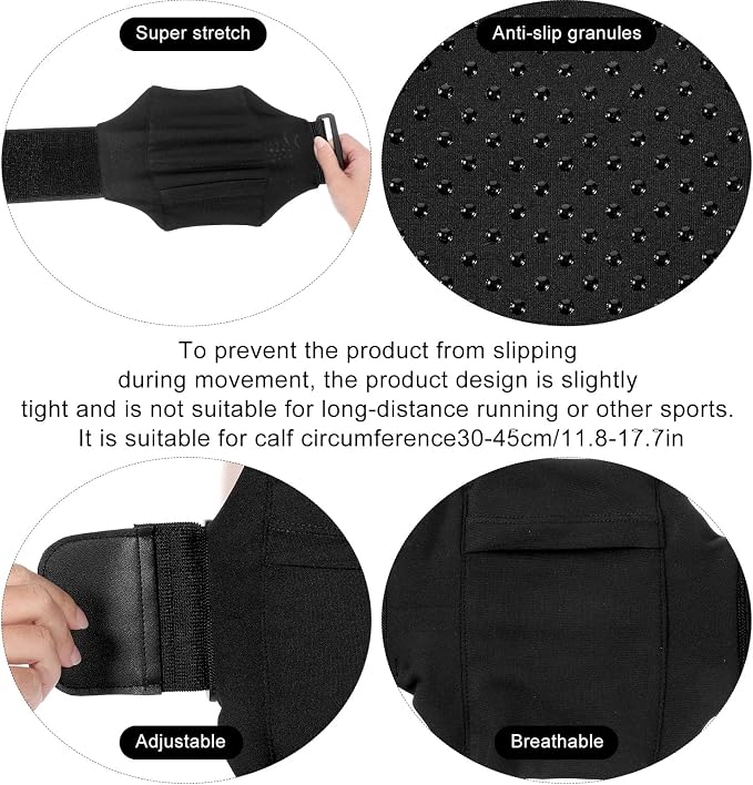 Leg Phone Holder, Cell Phone Leg Straps Ankle Wallet Thigh Holder Wallet Calf Straps Adjustable Arm Pouch Non Slip Sports Armband Storage Bag for Equestrian Jogger Running Workout