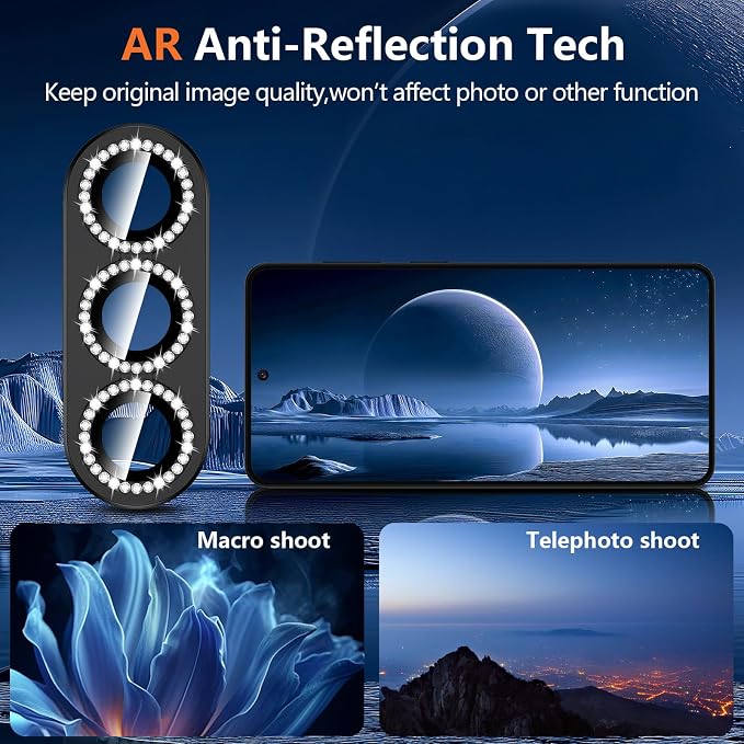 for Samsung Galaxy S26 Plus Camera Lens Protector, Electroplated Matte Back with 9H Tempered Glass Lens Protector, [Strong Adsorption] [Case-Friendly] Metal Ring HD Lens Cover, Black Diamond