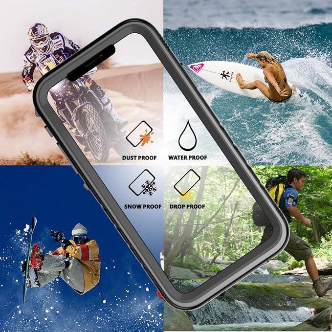Cozycase Waterproof Case for iPhone 11 Pro Max Underwater Shockproof Full-Body Rugged Bumper Sealed Case with Built-in Screen Protector for iPhone 11 Pro Max 6.5 inch-Black