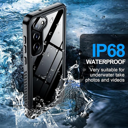 MOZOTER for Samsung Galaxy S22 Case Waterproof,[IPX8 Underwater Case][Full Body Shockproof & Military Dropproof] Clear Sound Quality Built-in Screen Protector for Samsung S22 6.1 inch-Black