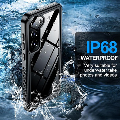 MOZOTER for Samsung Galaxy S23 Case Waterproof,[IPX8 Underwater Case][Full Body Shockproof & Military Dropproof] Clear Sound Quality Built-in Screen Protector for Samsung S23 6.1 inch-Black