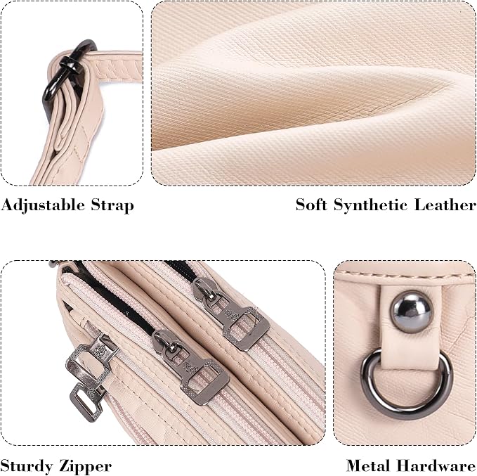 MINICAT Multiple Pockets Small Crossbody Purse Cell Phone Purse Shoulder Bags for Women Cross Body Bag for Woman