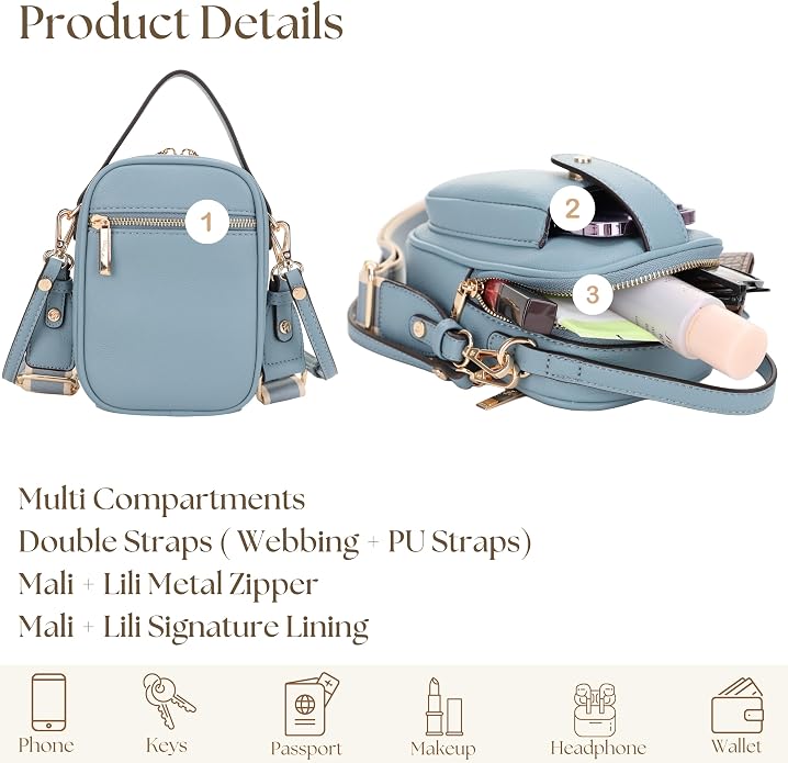 Mali+Lili Gail Vegan Leather Multi Compartment Crossbody Bag