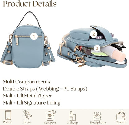 Mali+Lili Gail Vegan Leather Multi Compartment Crossbody Bag