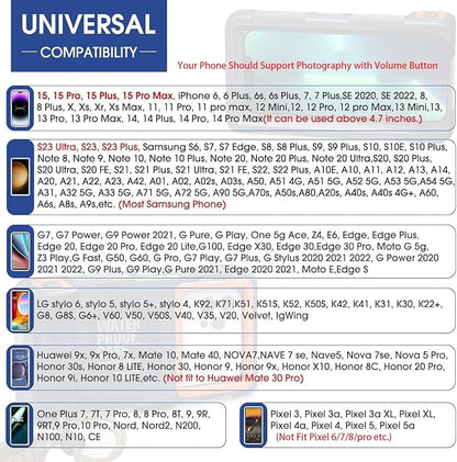 Underwater Phone Case for Snorkeling Diving 50ft/15m Waterproof Scuba Photo&Video Housing for iPhone17/16/15/14/13/12/11/Xr/X/Xs(Pro Max/Plus/Pro/Air) Samsung Galaxy S25/S24/S23-S21 Ultra Blue-Orange