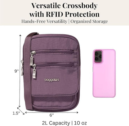 Baggallini Journey Crossbody Bags for Women 9x6 Small Lightweight Travel Handbag W/RFID