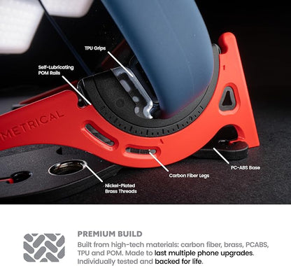 GEOMETRICAL Pocket Tripod PROv2 - Card-Size Stand, for iPhone, Magma Red Universal Kit