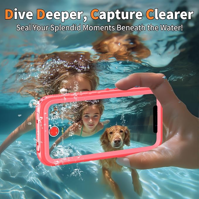 Cozycase Waterproof Case for iPhone 11 Pro Max, Shockproof Full-Body Rugged Bumper Sealed Case with Built-in Screen Protector for iPhone 11 Pro Max 6.5 inch 2019-Pink