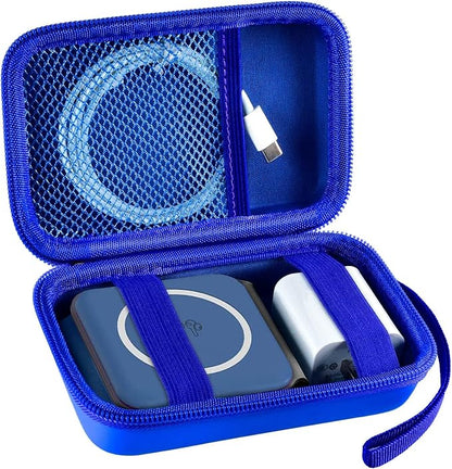 ANKHOH Travel Case for UCOMX for Nano/for Iseyyox/for LISEN/for RTOPS 3 in 1 Wireless Charger, Foldable Magnetic Charging Station Storage Holder Bag for Fast Charge Pad Cable Adapter, Blue-Box Only
