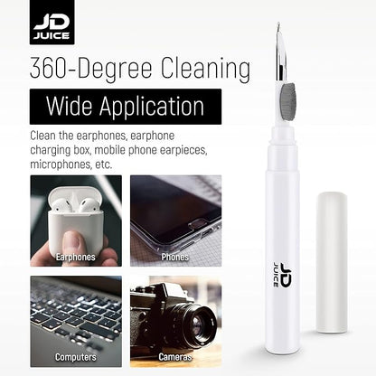 2 Pack - Airpod Cleaning Kit Earbud Cleaning Kit - Phone Cleaning Kit in-Ear Headphones Cleaning Pen Tool, Portable 3-in-1 Laptop Cleaning Kit Electronic Cleaner with a Sponge, Metal Pen Tip