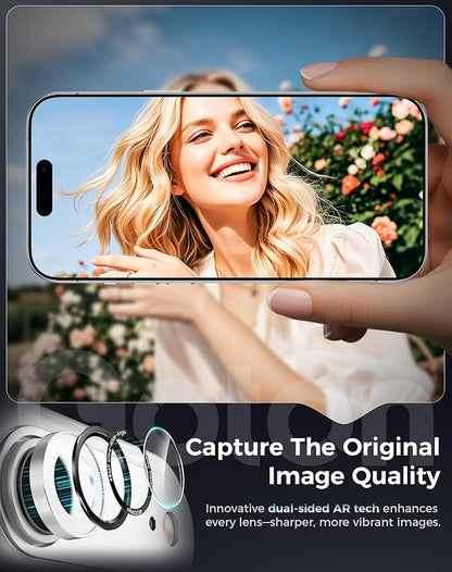 Goton Compatible for iPhone Air Camera Lens Protector 2025, 1-Pack Aluminum Alloy Metal Cover with HD Tempered Glass for iPhone 17 Air, Pro Camera Style, Shatter-Resistant, Scratch-Proof