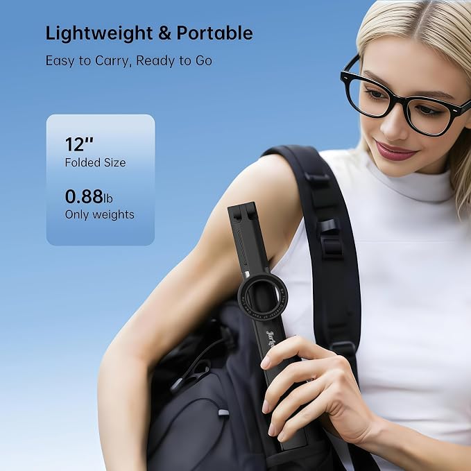 Selfie Stick for iPhone MagSafe, 67" Extendable Magnetic Phone Tripod with Remote, 360° Rotatable Travel Tripod with Metal Ring, Compatible with iPhone 12-17/Samsung Galaxy/Android Phones