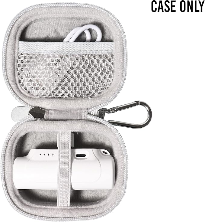 getgear Travel Case for Mini Portable Charger Compatible with Abnoys Portable Charger, Also fits for iWalk Mini Portable Charger (Smoke)