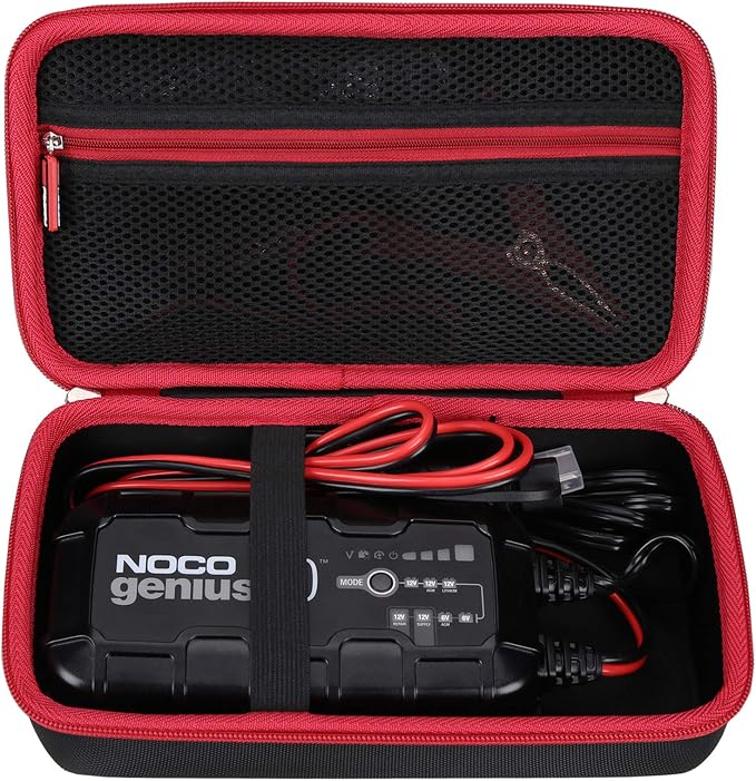 FBLFOBELI Hard Travel Case Compatible with NOCO GENIUS10/for Boost X GBX45 GB50 UltraSafe Jump Starter, Fully-Automatic Smart Battery Charger (Case Only)
