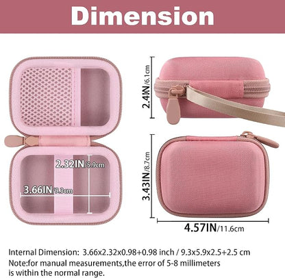 khanka Hard Travel Case Compatible with Anker Nano Power Bank (10,000mAh 45W), Protective Storage Bag for Portable Charger, Case Only (Pink)