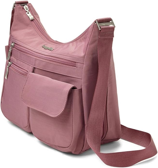 Baggallini womens Everywhere Bagg Crossbody Women 11x9 Lightweight Nylon Hobo Water-resistant Travel Bag W/Rfid