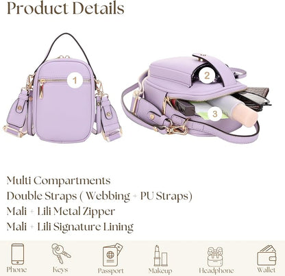Mali+Lili Gail Vegan Leather Multi Compartment Crossbody Bag