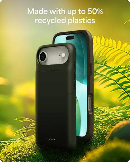 Mophie Juice Pack Battery Case for iPhone Air - Slim Charging Case, Up to 50% Extra Battery Life, High Impact Protection, Magnetic Back for Wallets & Mounts, Sustainable Material, Black