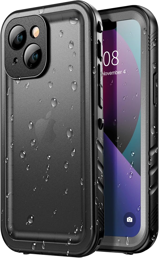 SPORTLINK for iPhone 13 Mini Waterproof Case - Full Body Shockproof Dustproof Phone Screen Protector Rugged Waterproof Case for iPhone 13 Mini 5.4 Inches Black