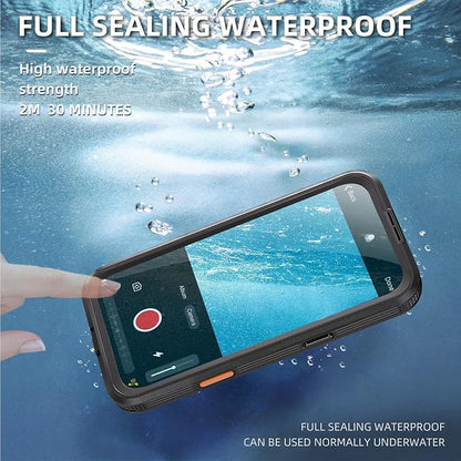 Guppy for iPhone 17 Pro Max Waterproof Magnetic Case, Built-in Screen Protector IP68 Waterproof Shockproof Dust-Proof Phone Case[14FT Military Drop Proof] 360° Full Body Protection Sealed Case, Black