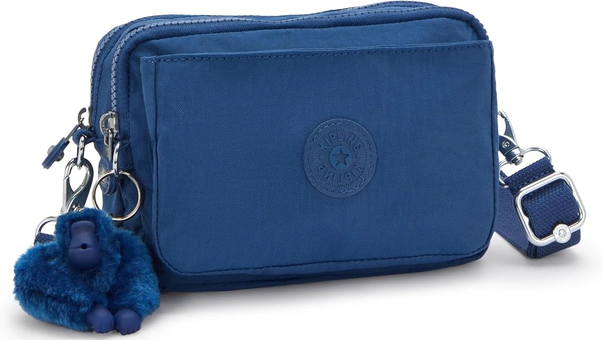 Kipling Women’s Abanu Multi Crossbody Bag, Lightweight, Adjustable Nylon Waist Pack with Multi-Compartment Zip Pockets