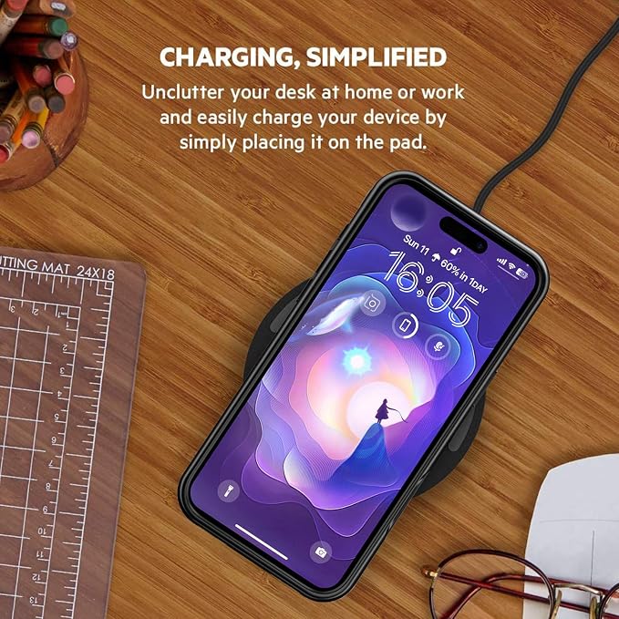 Battery Case for iPhone 16 Pro Max, 12000mAh Enhanced Portable Protective Qi Wireless Charger Case Battery Pack with CarPlay Wireless Charging Compatible for iPhone 16 Pro Max (6.9 inch)-Black